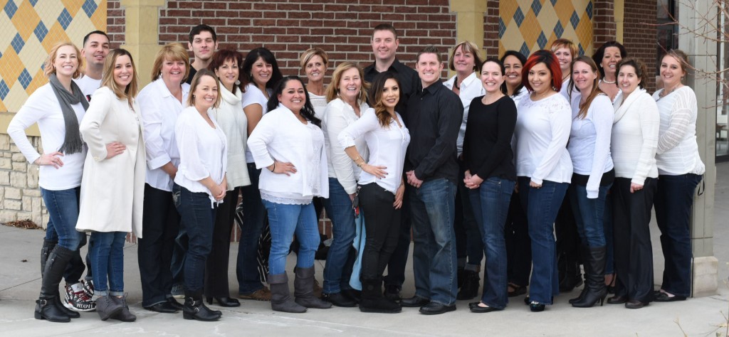 2015_december_thornton_staff Image of the entire staff at HighPointe Dental in Thornton, CO