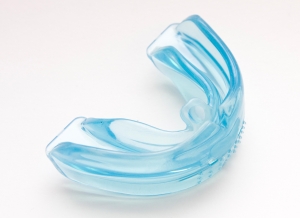 Image of a mouthguard used in sports as well as at night.