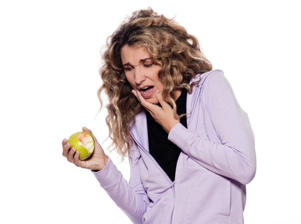 Image of a woman with bleeding gums